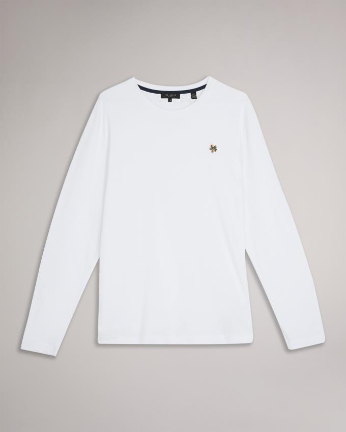 T-Shirt Ted Baker Long Sleeve Blanche Homme | PIM-88151014